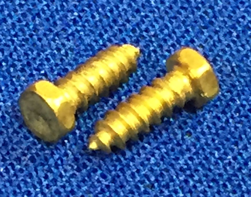 LSB0203 2 x 3/16 Hex Head Lag Screws, Brass Micro Fasteners